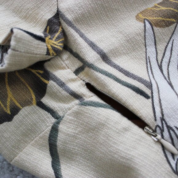 Floreat by Anthropologie Snowy Egret Bird Print Shift Dress w/ Obi Sash, Size 0 - Picture 12 of 12